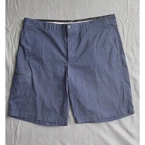 Greg Norman for Tasso Elba Mens Shorts Golf Chino Navy Blue Flat Front Size-38